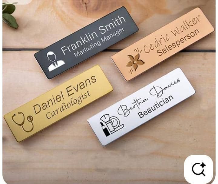 plaques nominatives de bureau