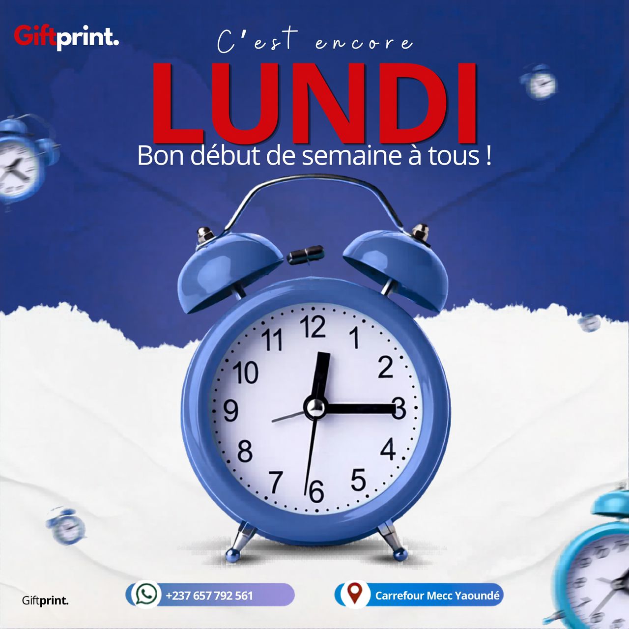 Agendas — affiche bon debut de semaine